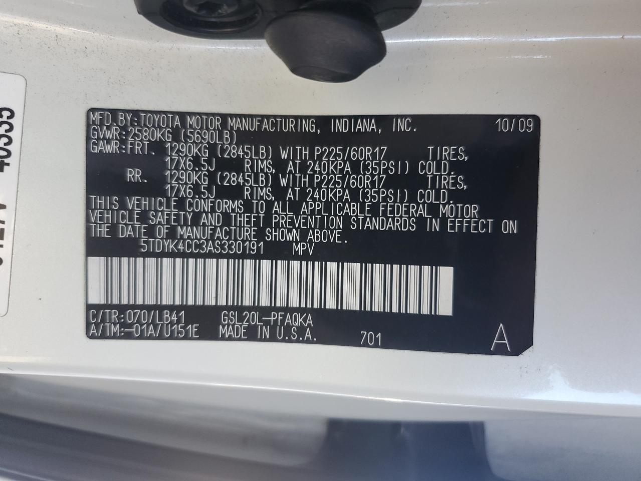 2010 Toyota Sienna - Image 14