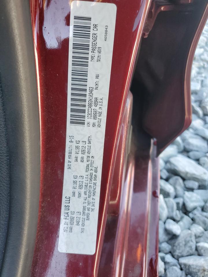 2016 Chrysler 200 VIN: 1C3CCAB6GN103463 Lot: 46676285