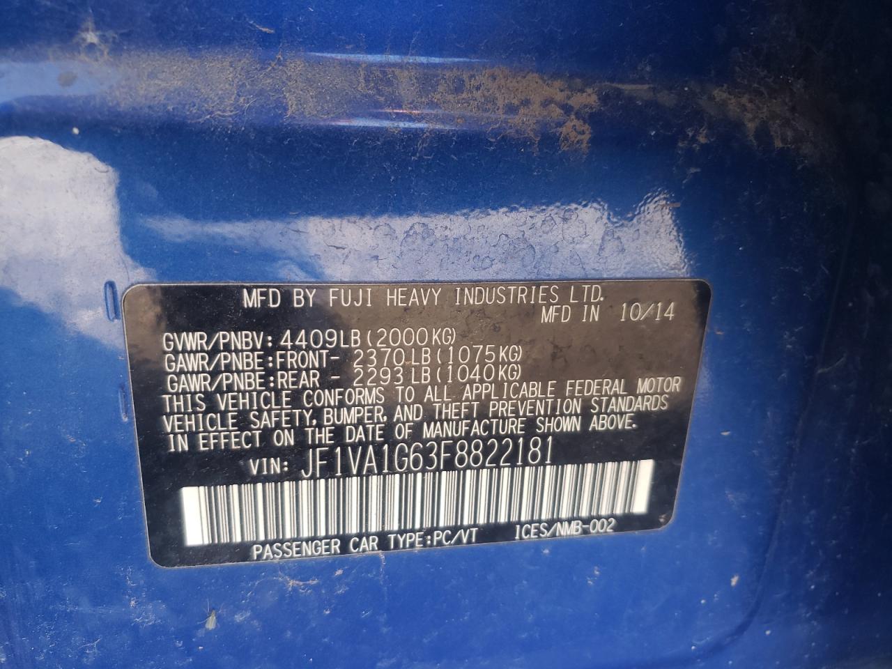 2015 Subaru WRX - Image 12