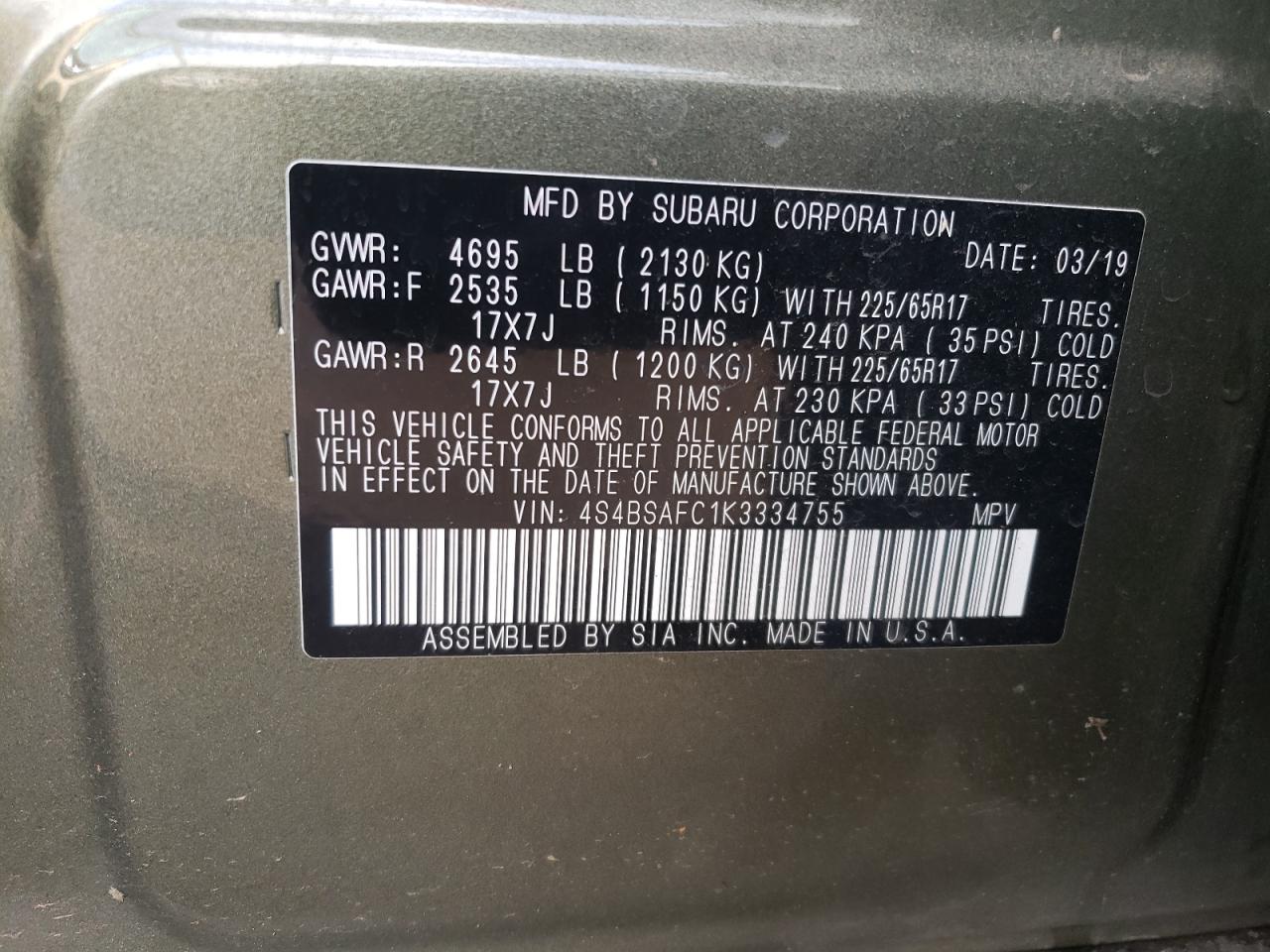 2019 Subaru Outback - Image 12