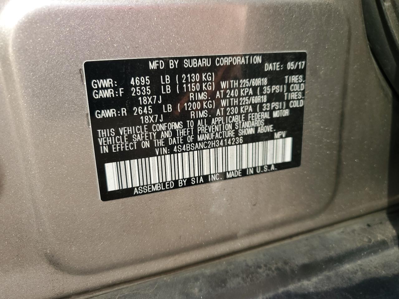 2017 Subaru Outback - Image 13