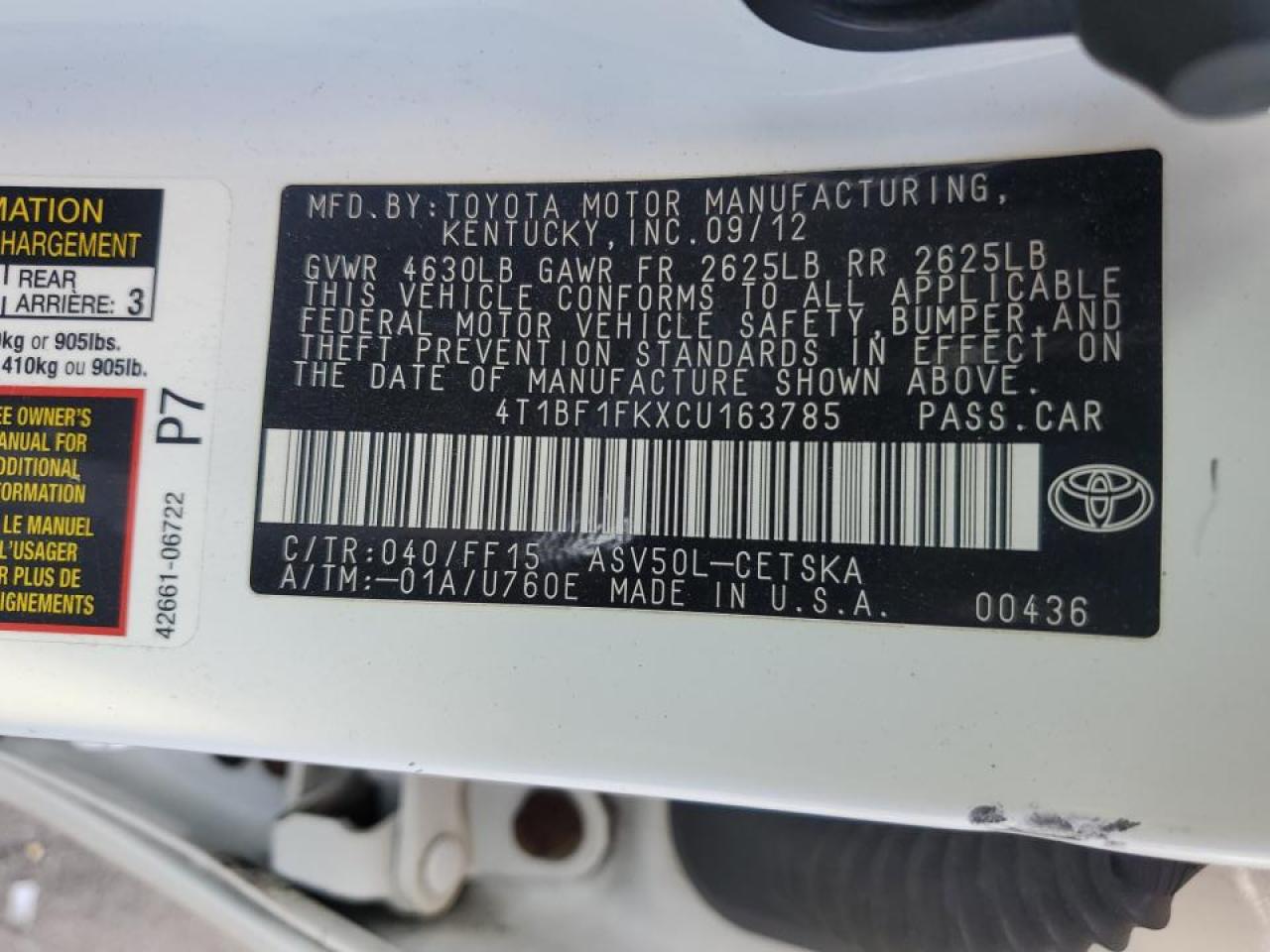 2012 Toyota Camry - Image 15