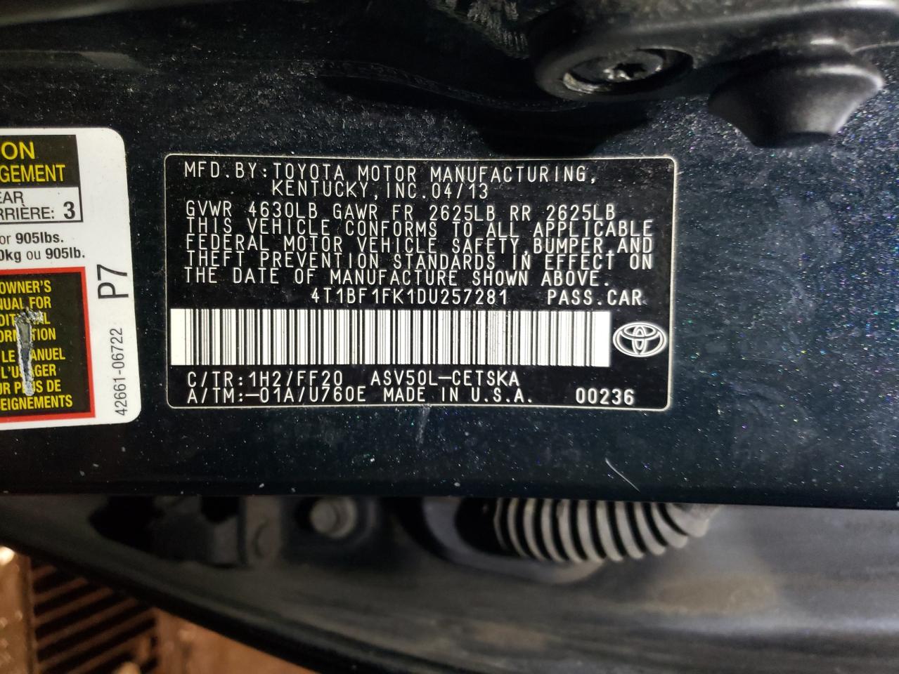 2013 Toyota Camry - Image 12