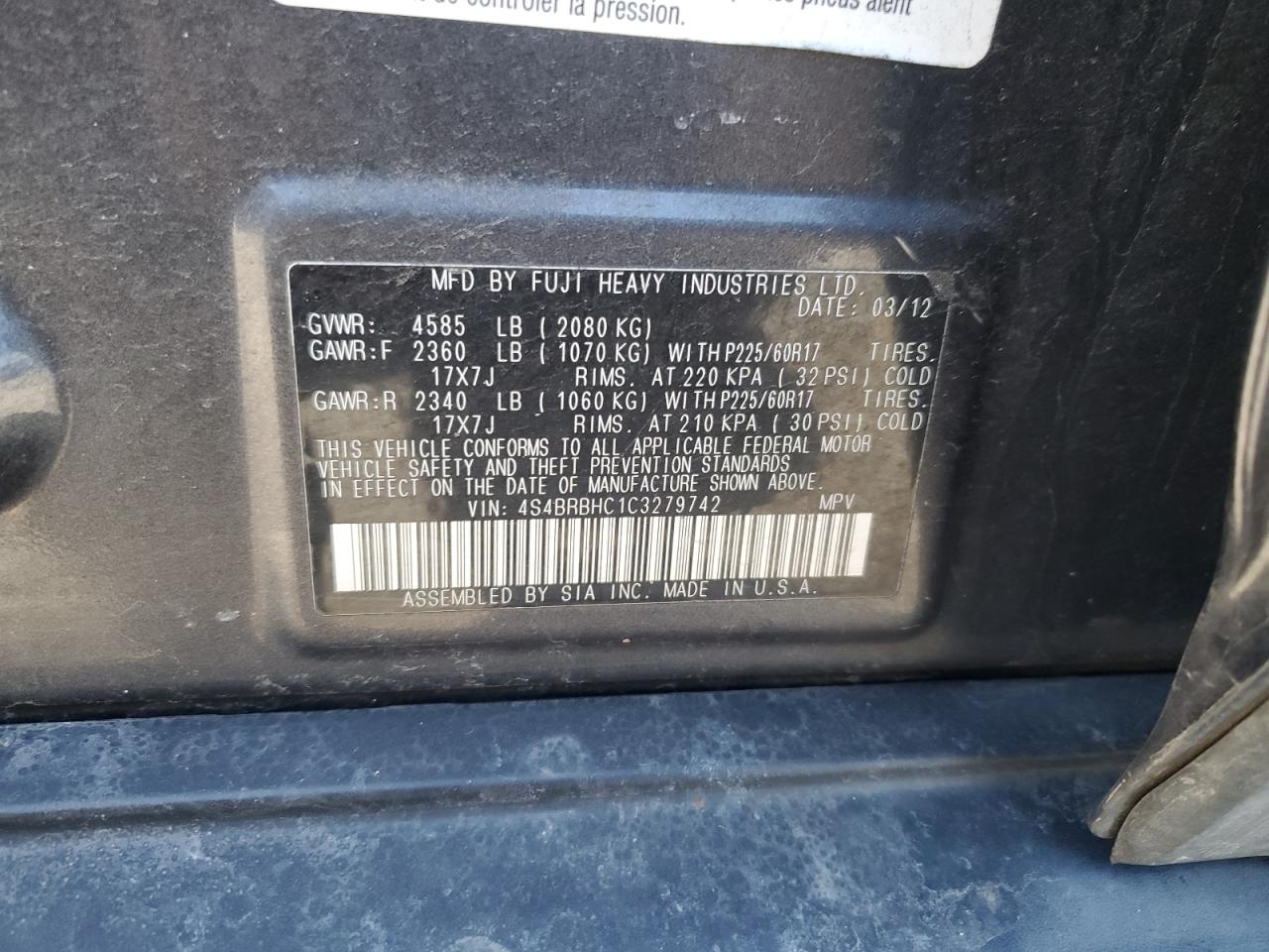 2012 Subaru Outback - Image 12