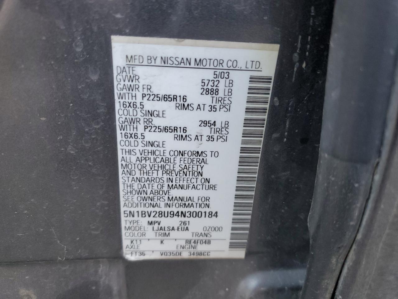 2004 Nissan Quest - Image 13