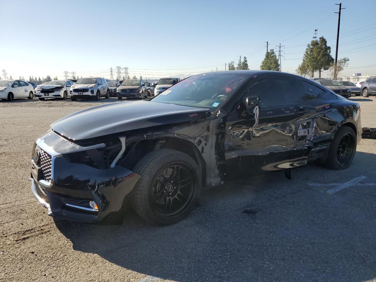 2019 Infiniti Q60 Pure იყიდება Rancho Cucamonga-ში, CA - Side