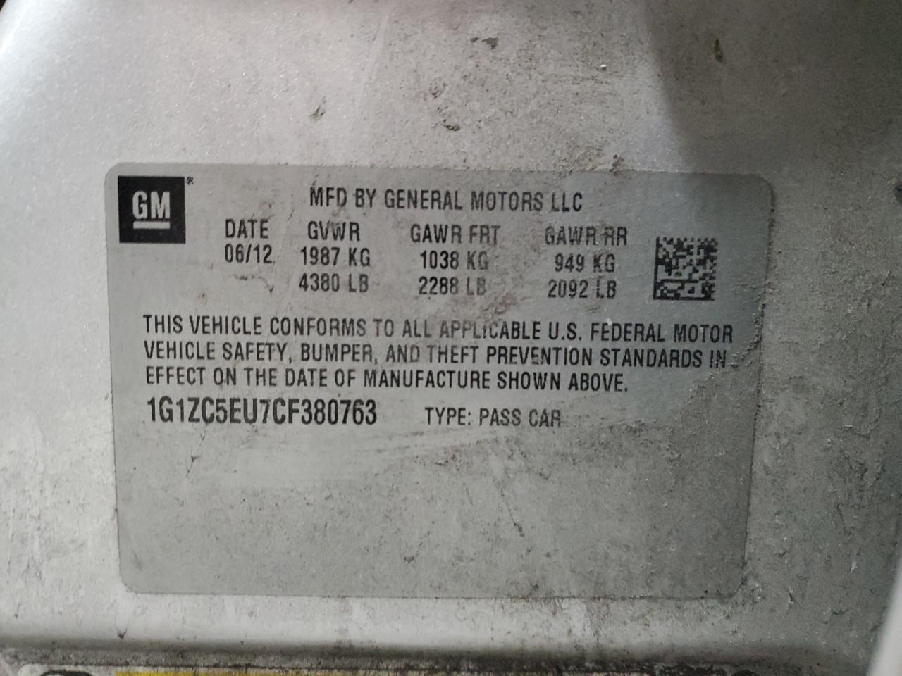 2012 Chevrolet Malibu - Image 13