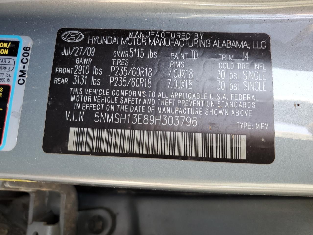 2009 Hyundai Santa Fe - Image 13