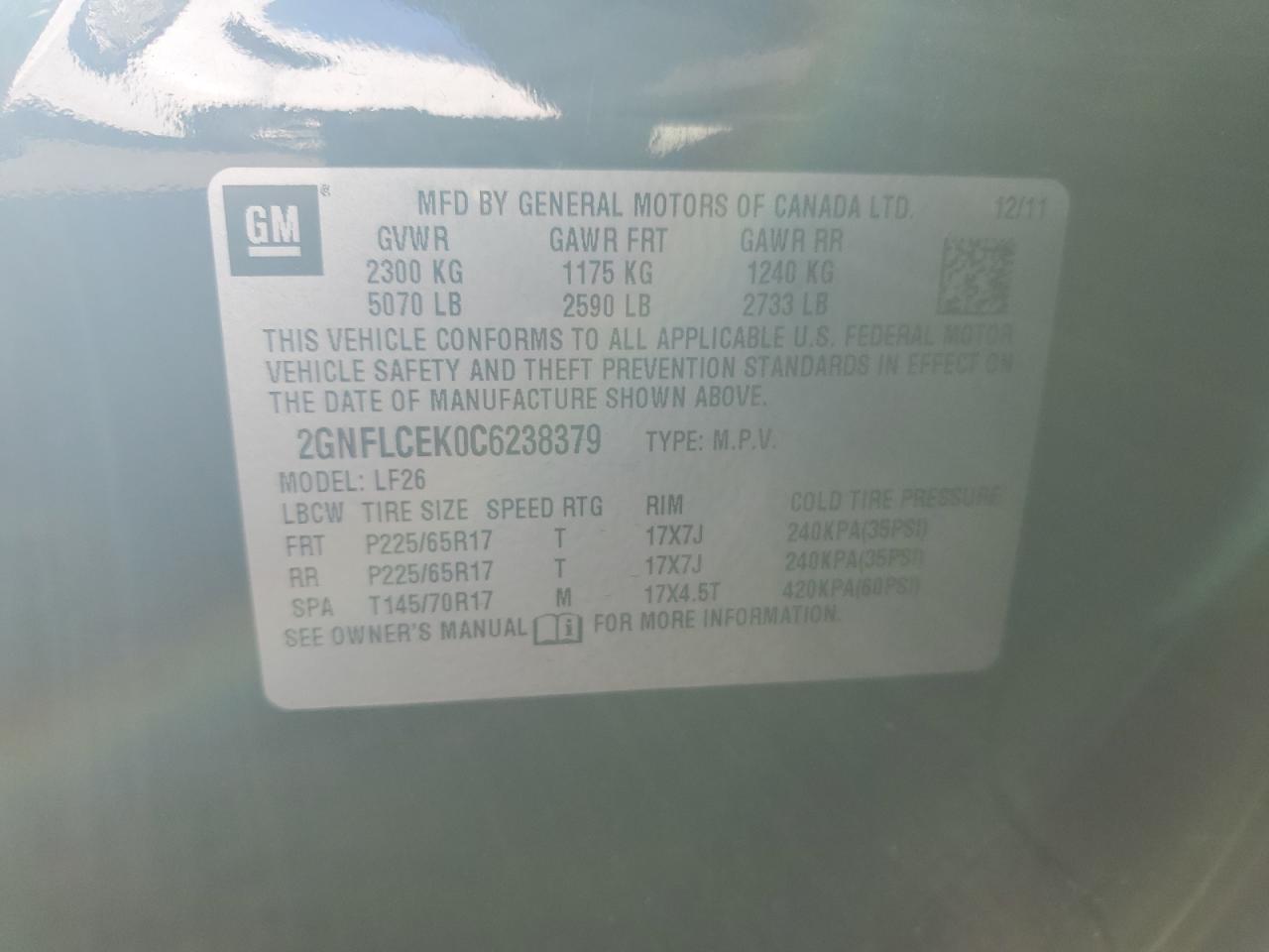 2012 Chevrolet Equinox - Image 13