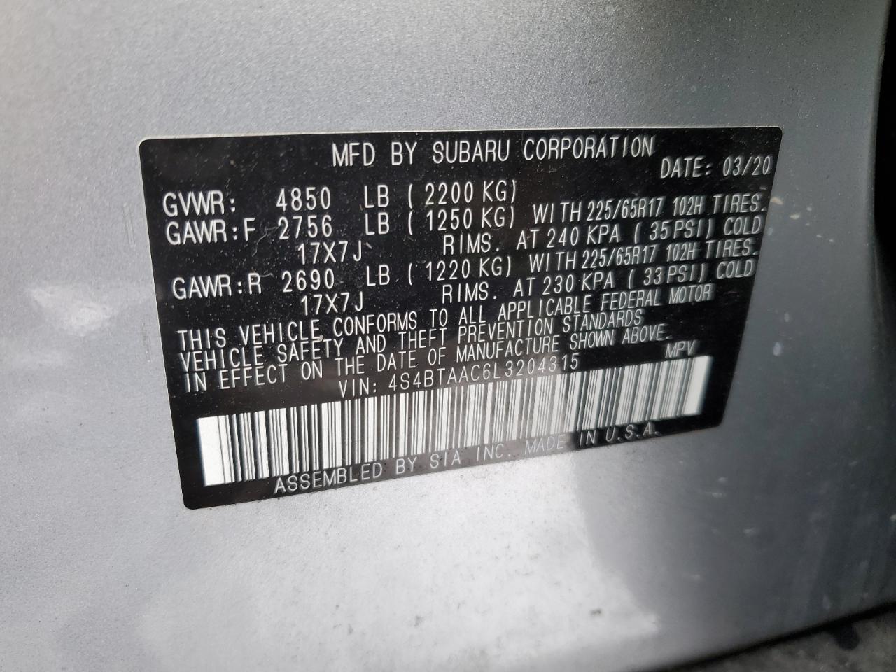 2020 Subaru Legacy - Image 13