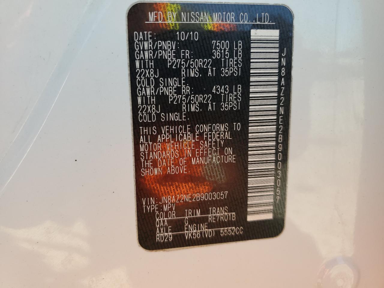 2011 Infiniti QX56 - Image 13