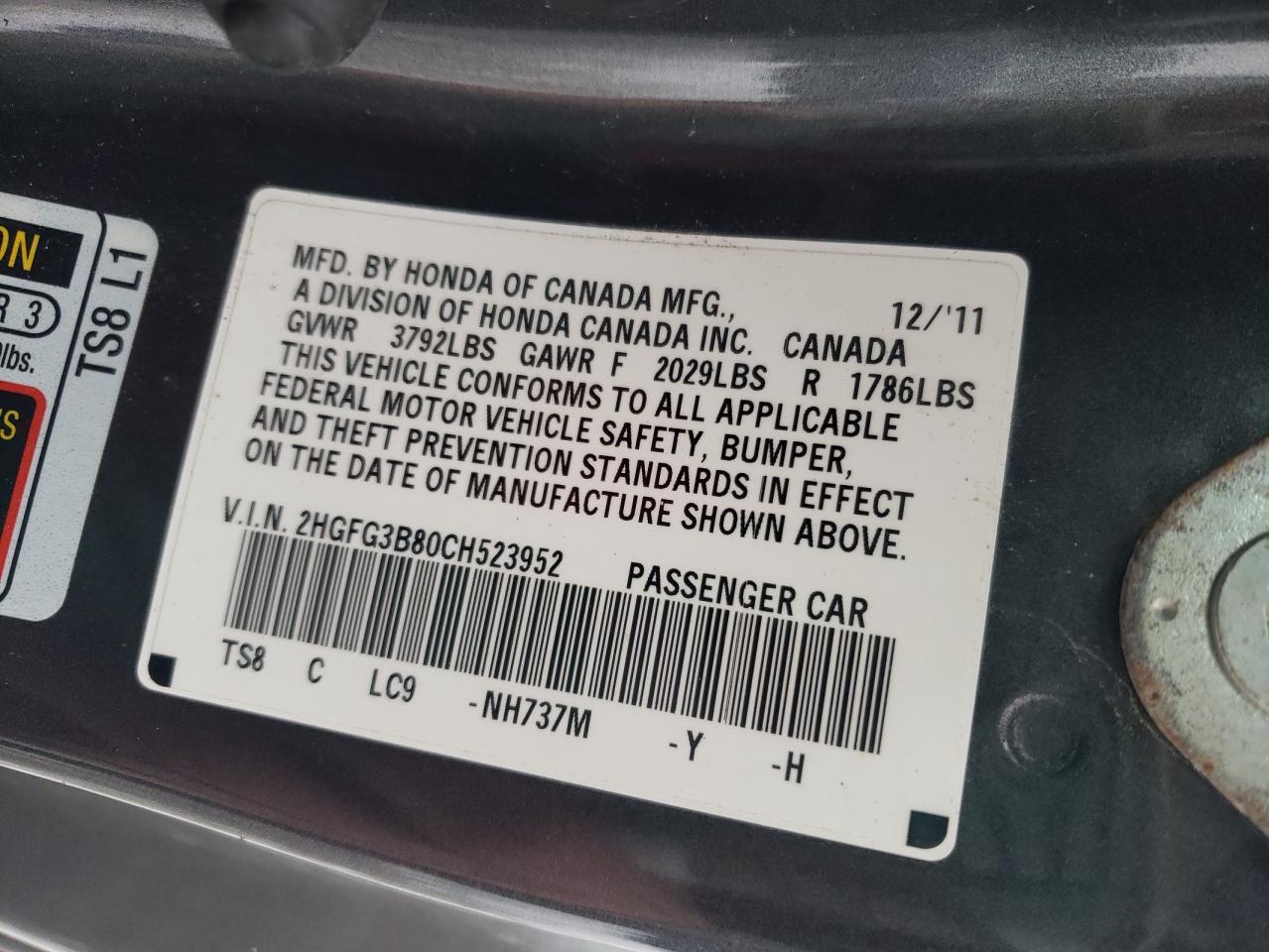 2012 Honda Civic - Image 12