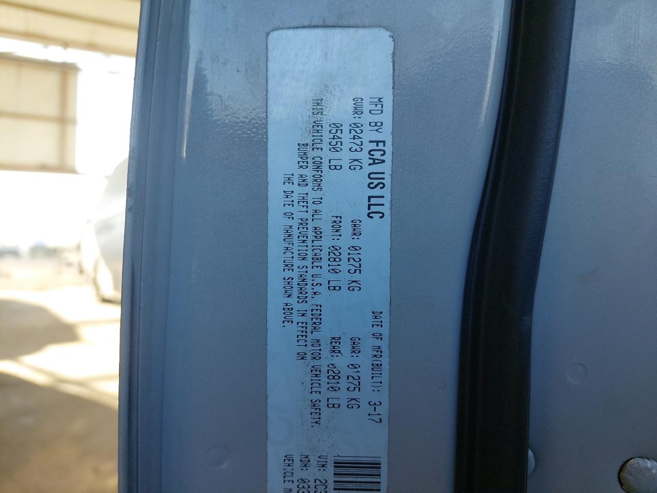2C3CDXGJ9HH617451 - 2017 Dodge CHARGER R - #44094775