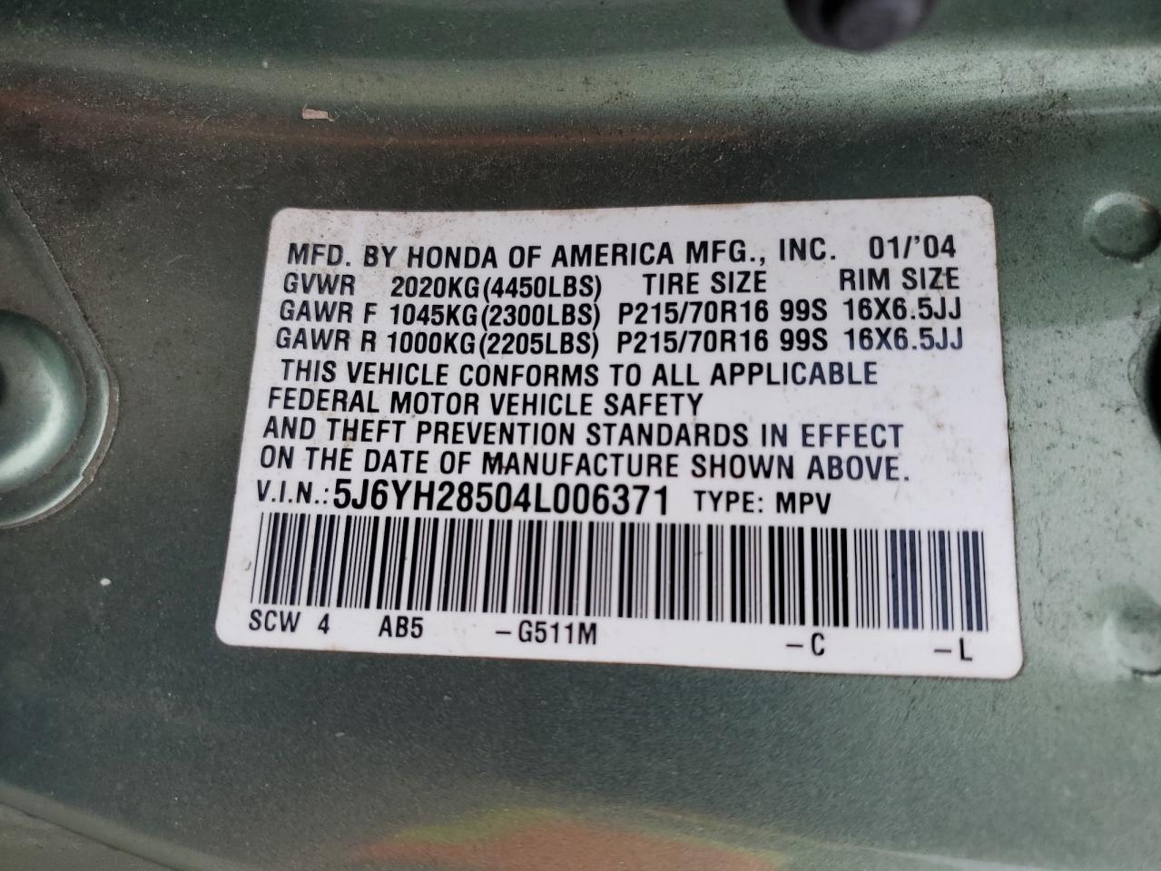 2004 Honda Element - Image 15