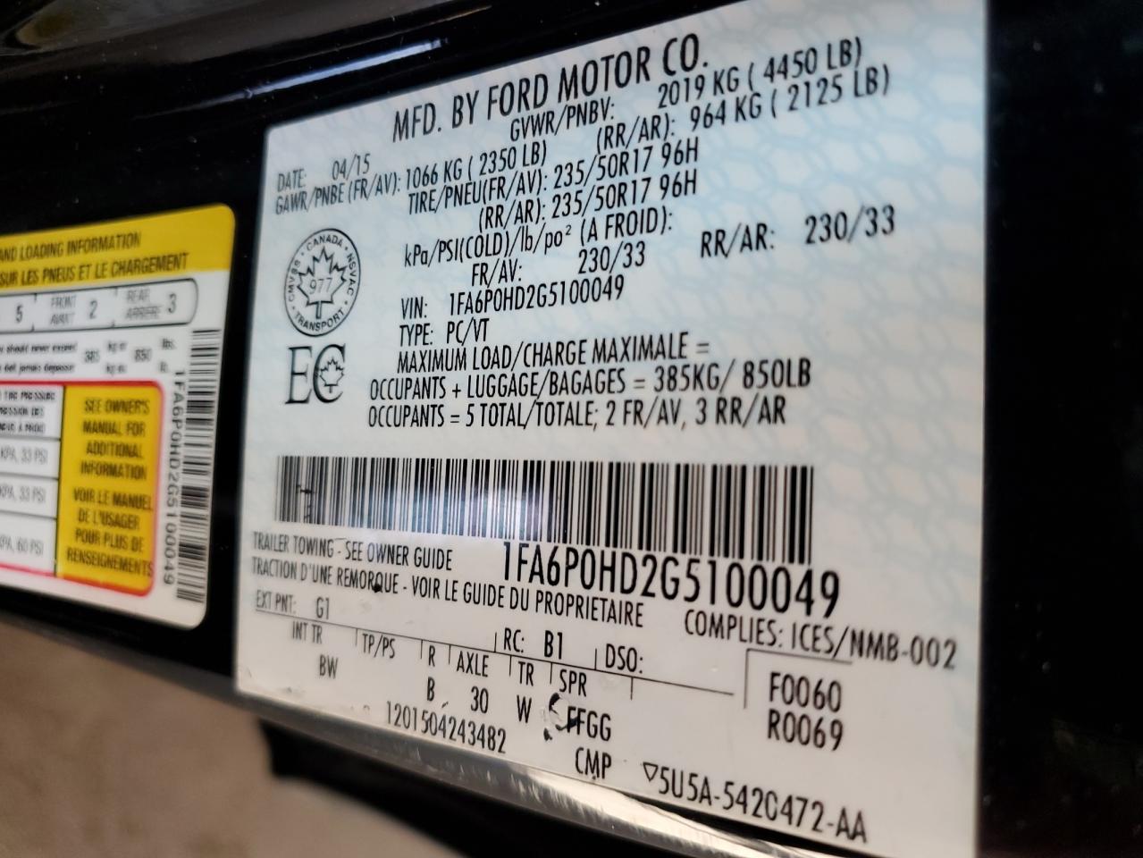 2016 Ford Fusion - Image 14