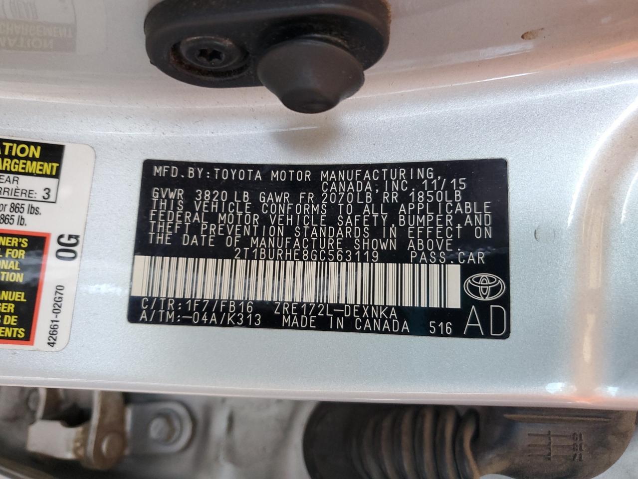 2016 Toyota Corolla - Image 13