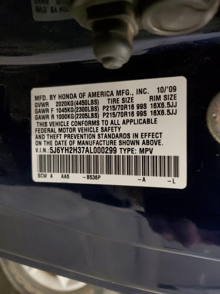 2010 Honda Element Lx VIN: 5J6YH2H37AL000299 Lot: 46484775