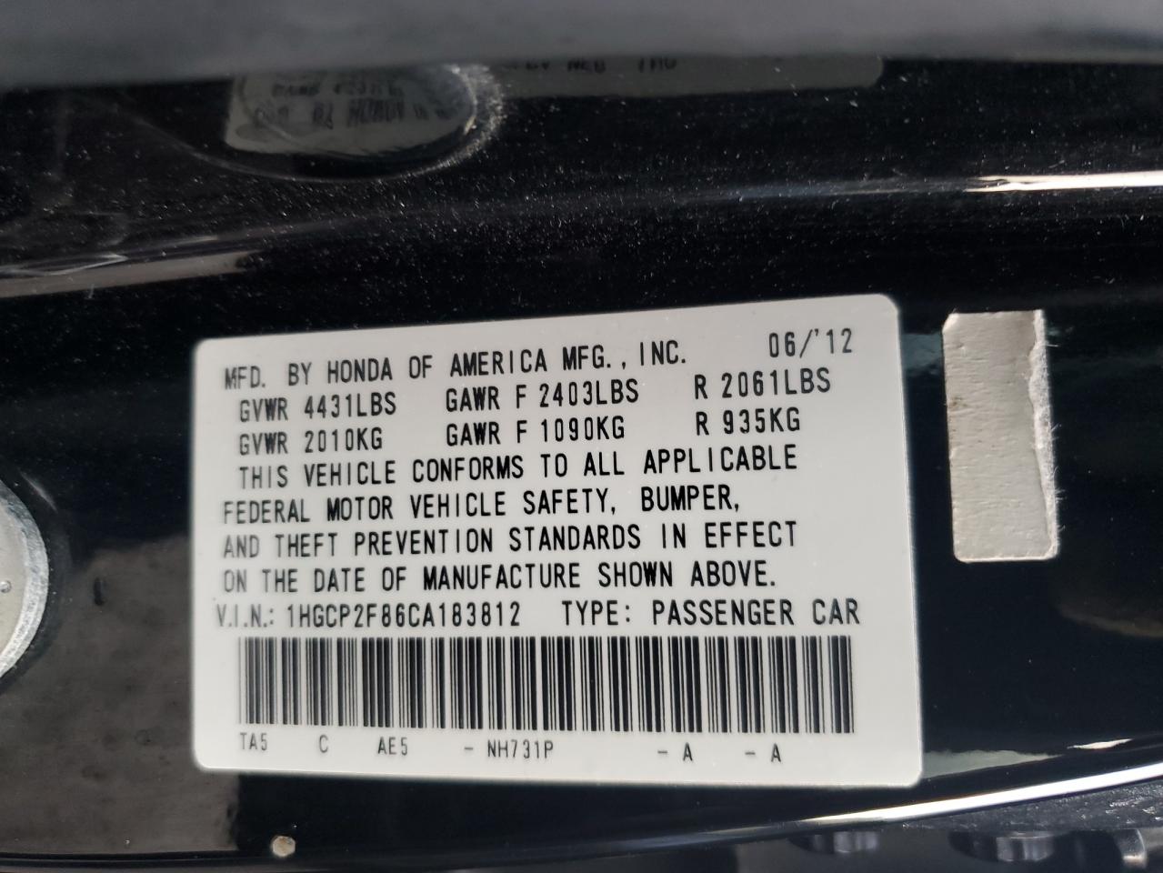 2012 Honda Accord - Image 12