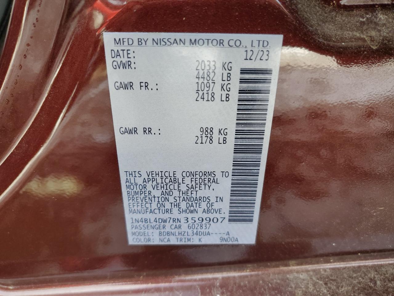 2024 Nissan Altima - Image 12