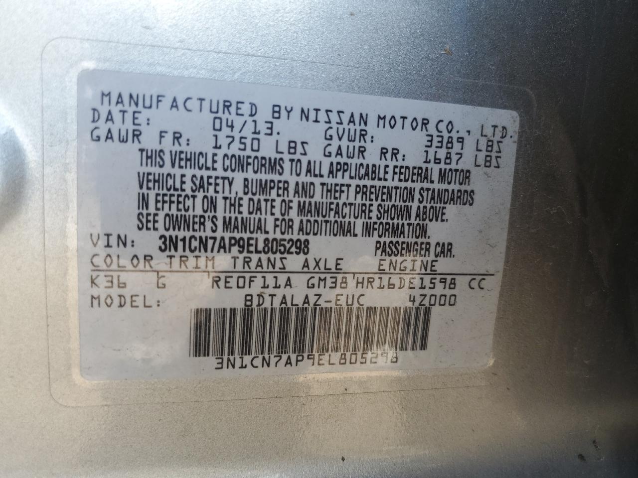 2014 Nissan Versa - Image 12
