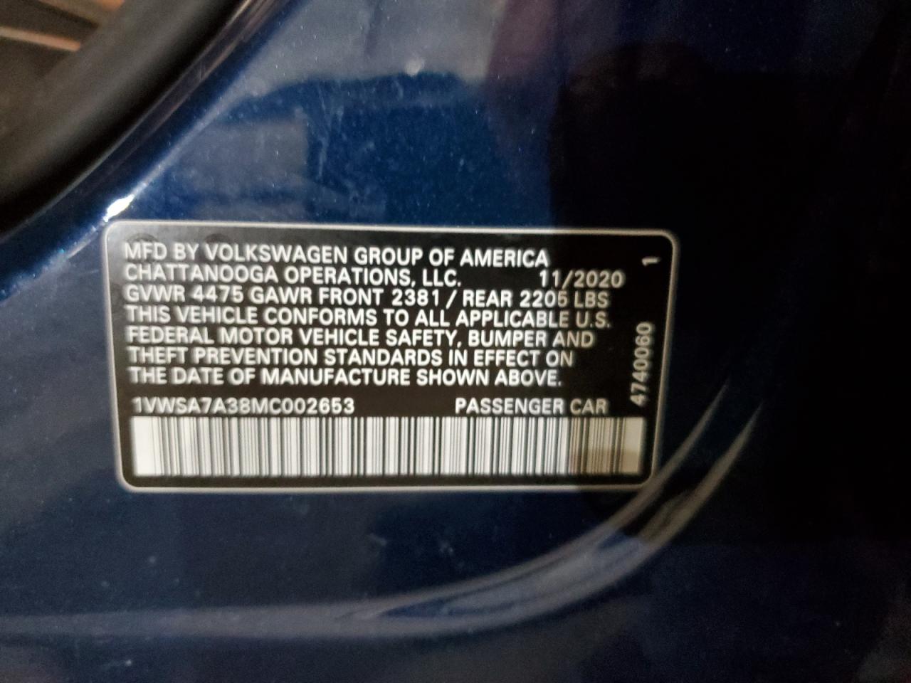 2021 Volkswagen Passat - Image 12