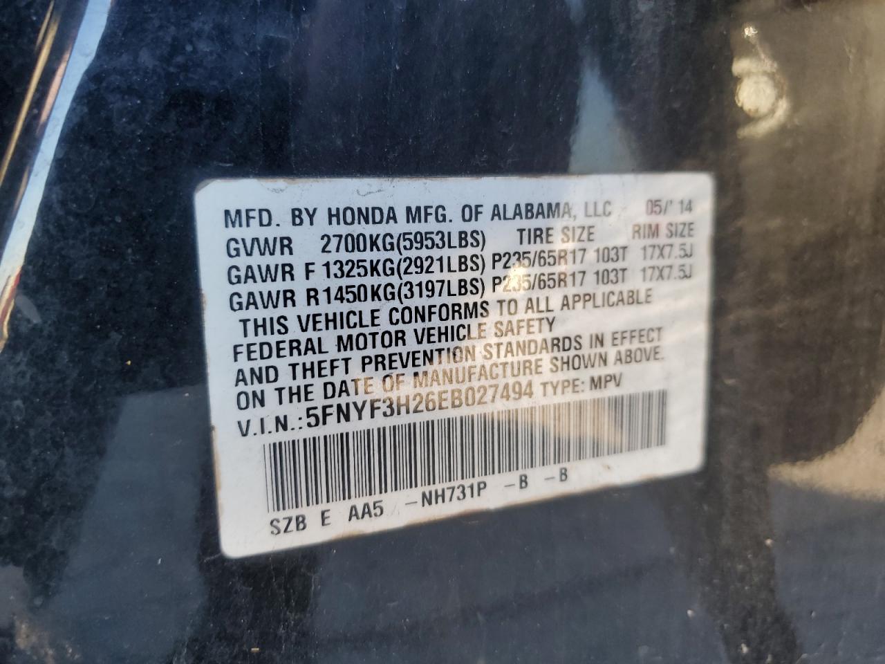 2014 Honda Pilot - Image 14