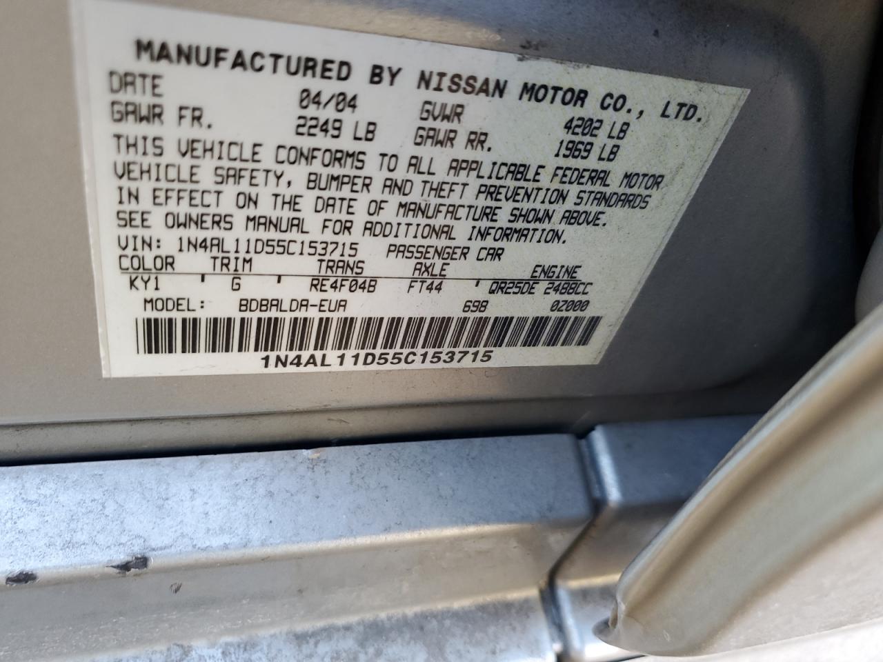 2005 Nissan Altima - Image 12