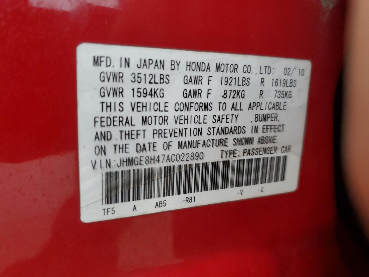 2010 Honda Fit - Image 12
