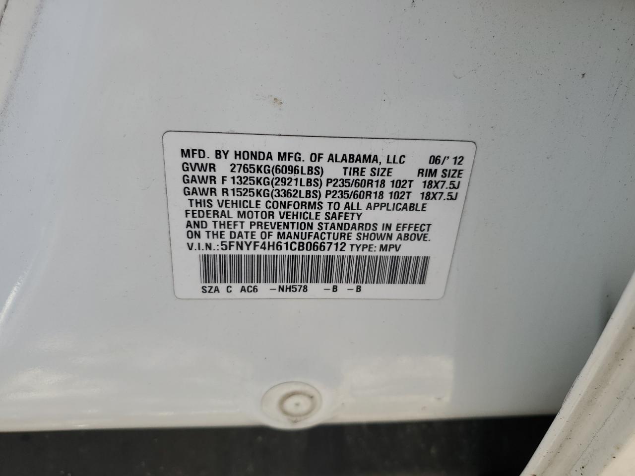 2012 Honda Pilot - Image 13