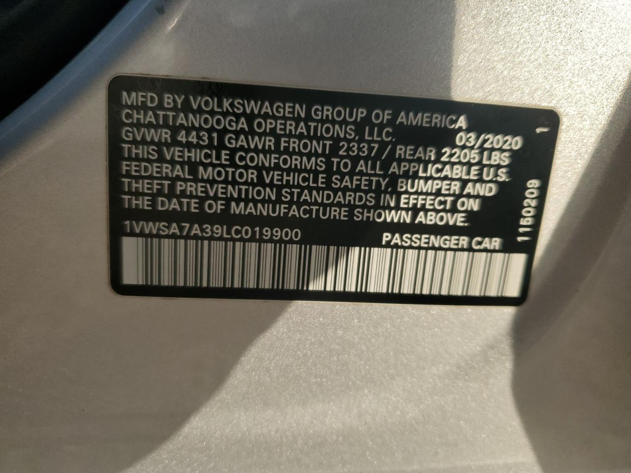 2020 Volkswagen Passat - Image 12