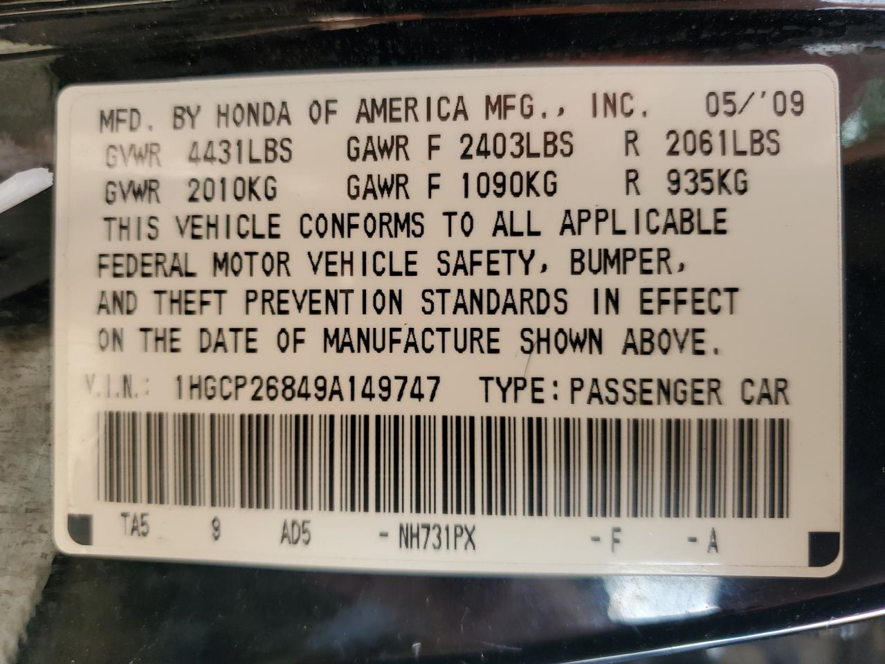 2009 Honda Accord - Image 13