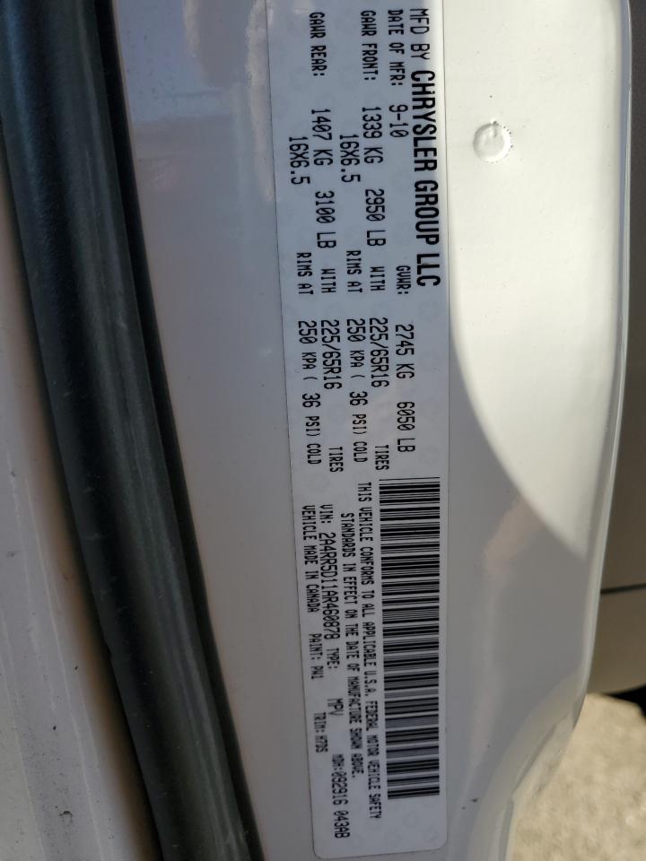 2010 Chrysler Town & Country Touring VIN: 2A4RR5D11AR460878 Lot: 46420665