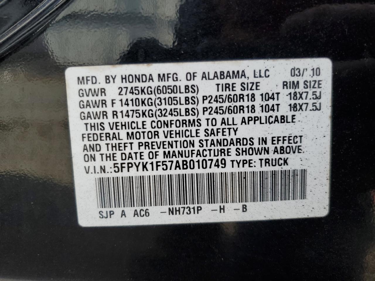 2010 Honda Ridgeline - Image 14