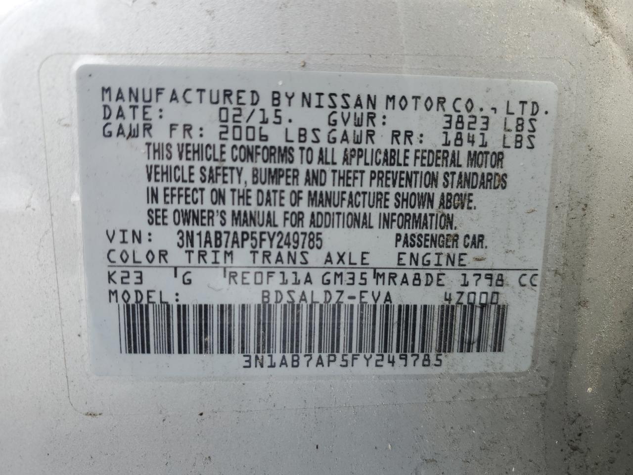 2015 Nissan Sentra - Image 12