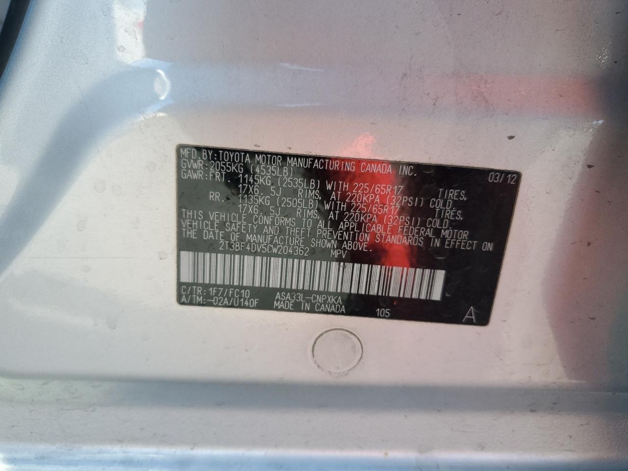 2012 Toyota RAV 4 - Image 13