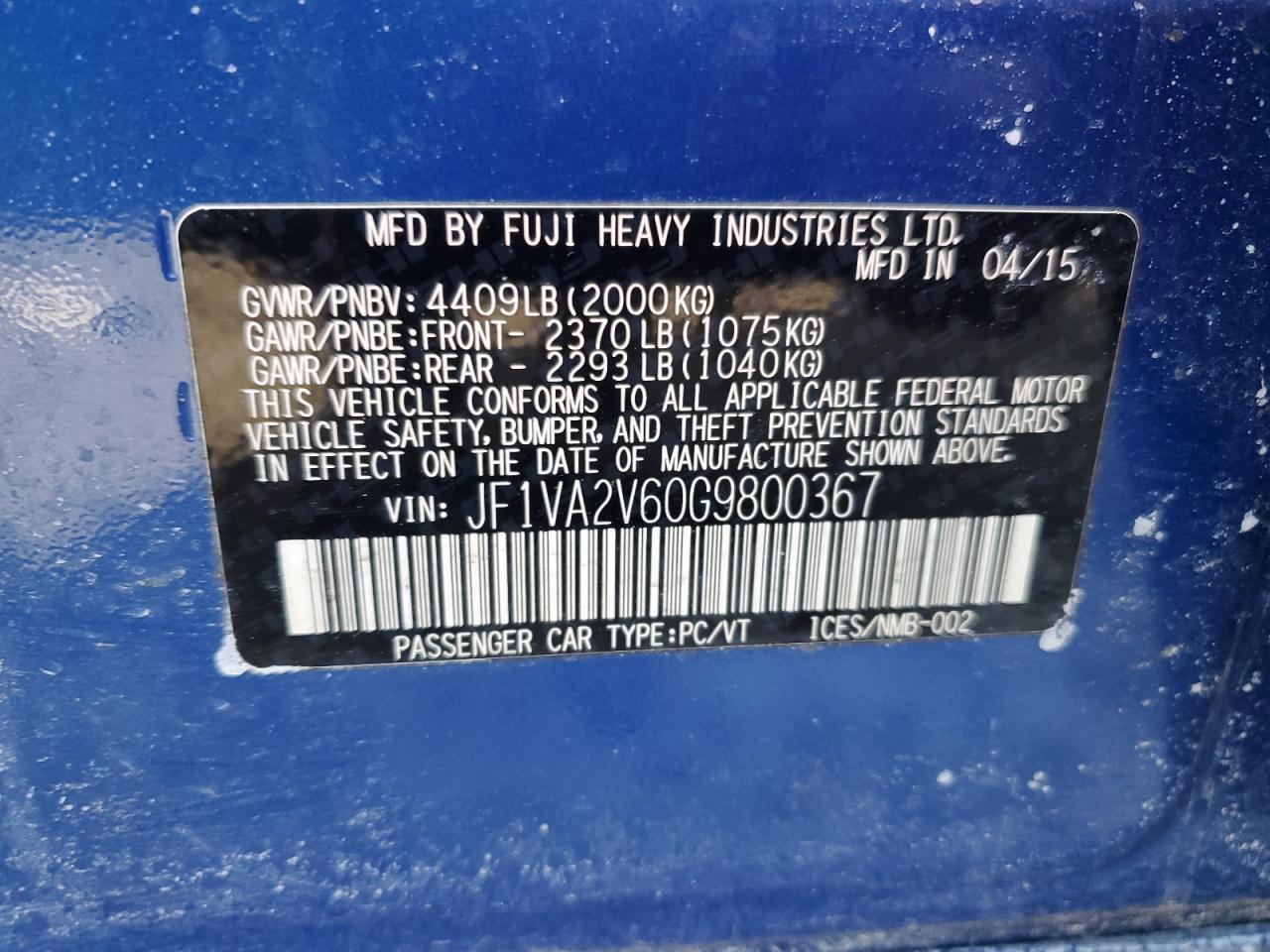 2016 Subaru WRX - Image 13