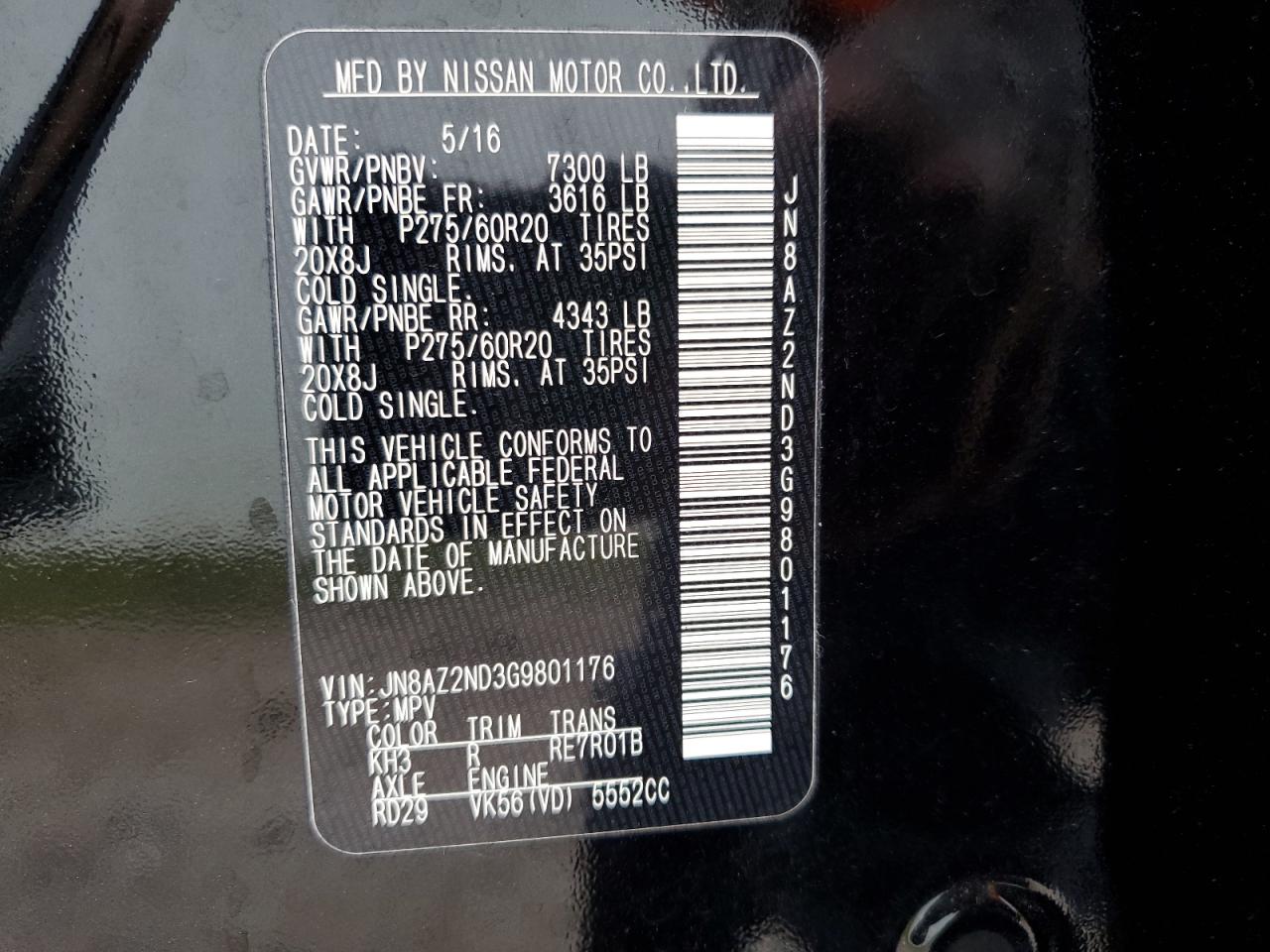 2016 Infiniti QX80 - Image 15