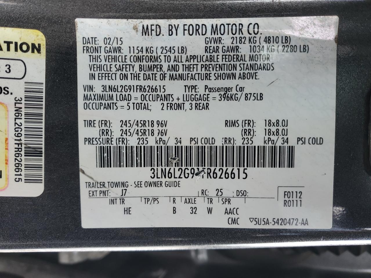 2015 Lincoln MKZ - Image 12