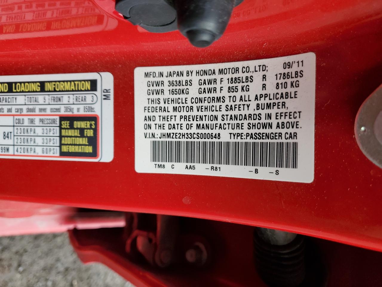 2012 Honda Insight - Image 13
