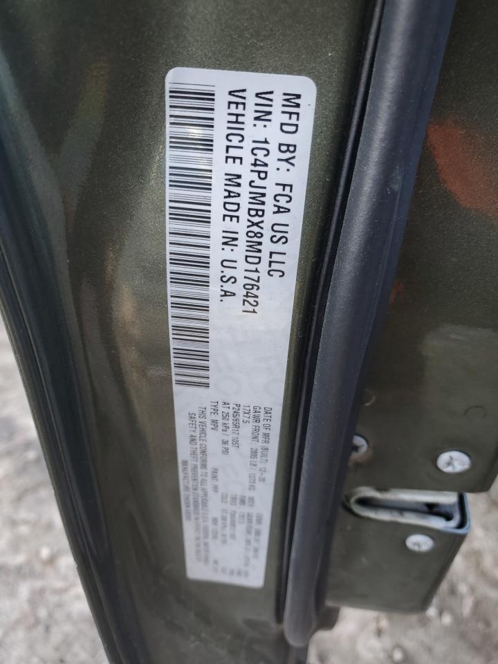 1C4PJMBX8MD176421 JEEP CHEROKEE 2021