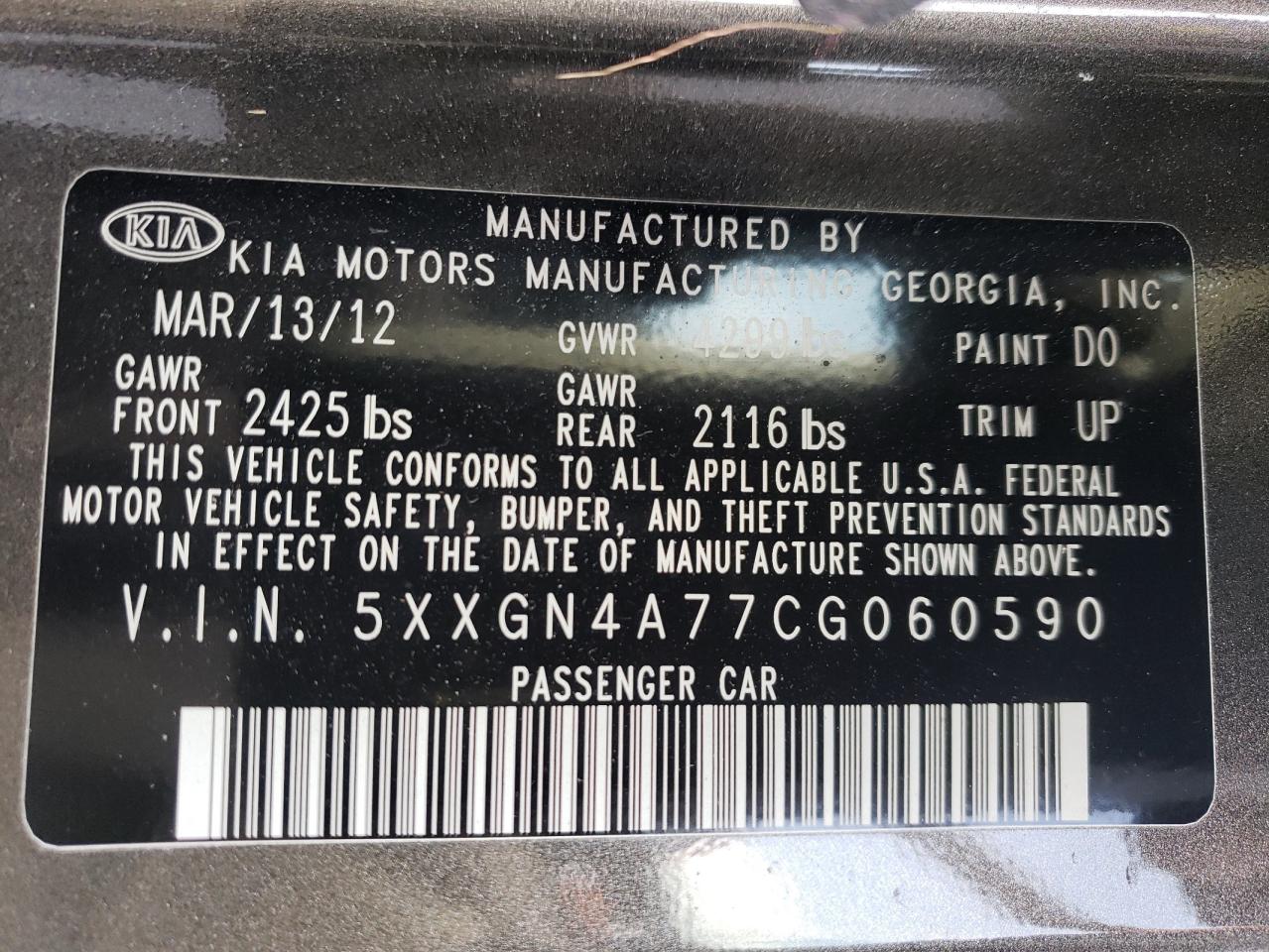 2012 Kia Optima - Image 14