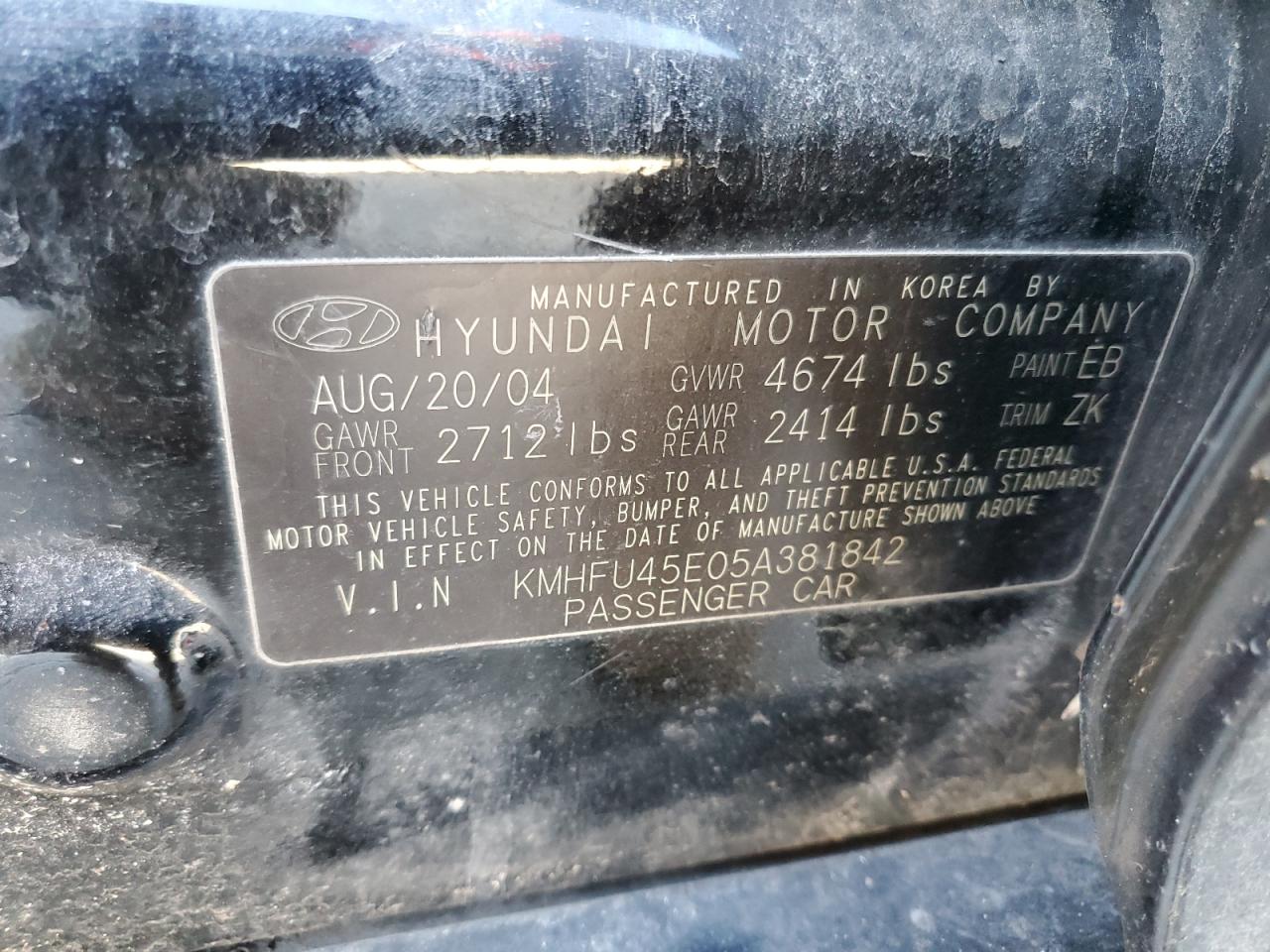 2005 Hyundai Grandeur - Image 12