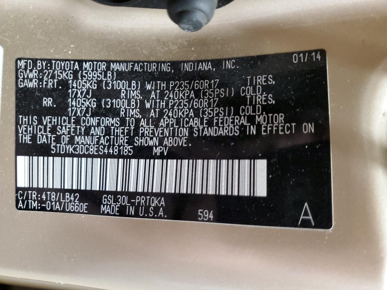 2014 Toyota Sienna - Image 16