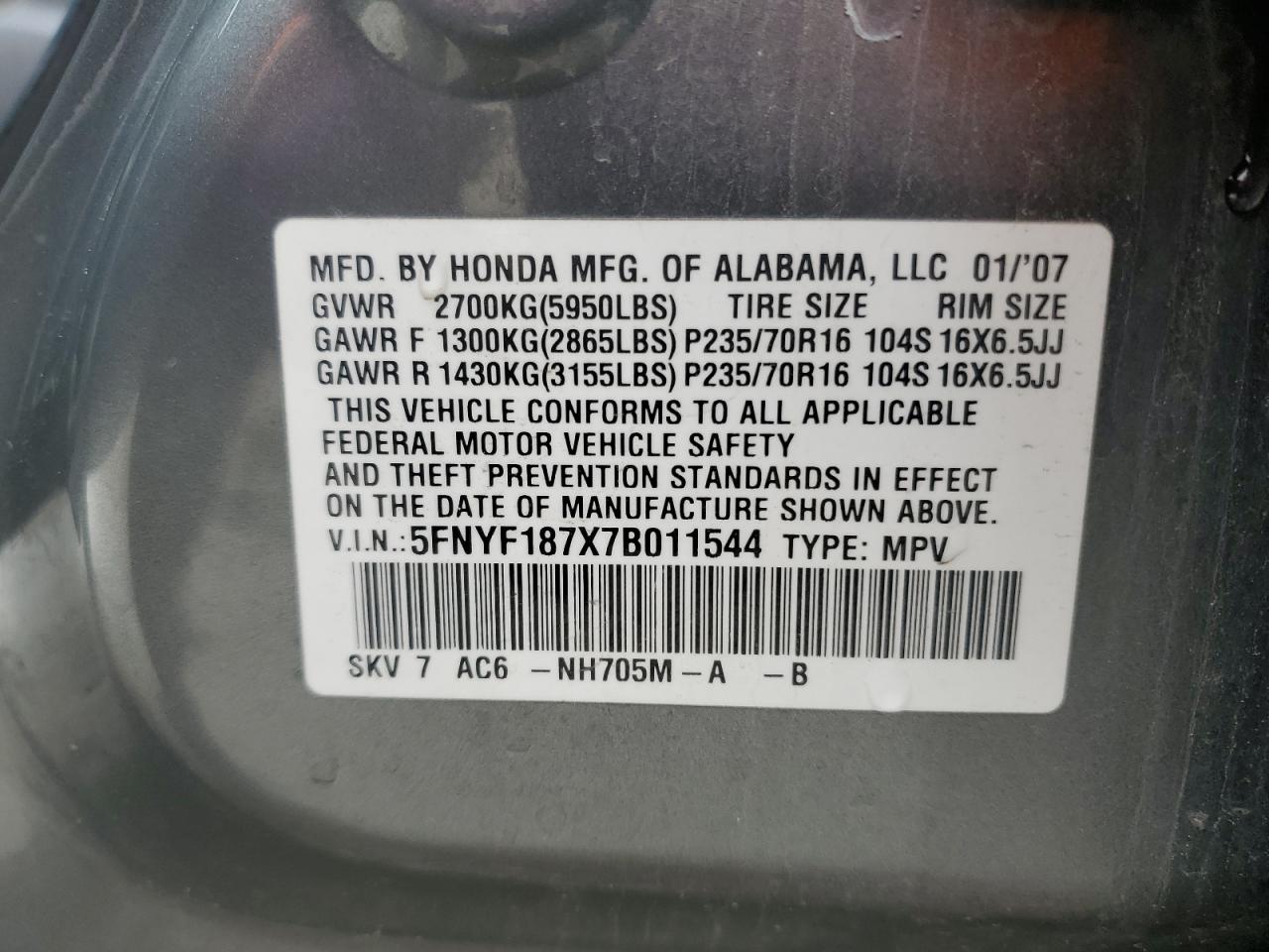 2007 Honda Pilot - Image 15