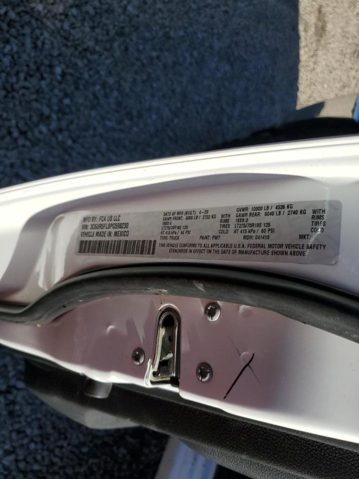 2023 Ram 2500 Laramie VIN: 3C6UR5FL8PG598230 Lot: 43481365