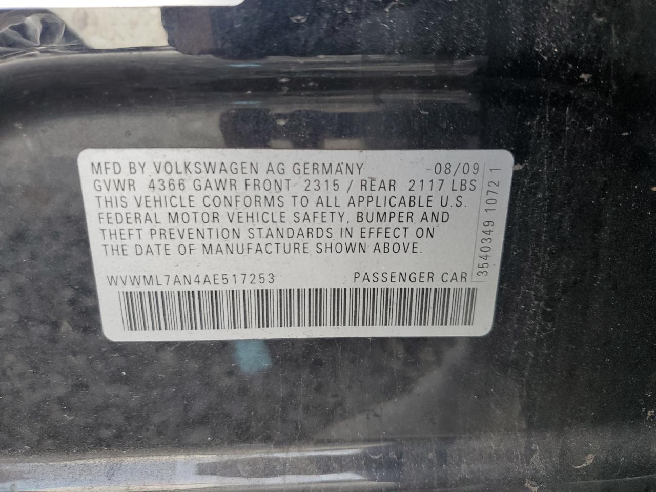 2010 Volkswagen Passat CC - Image 13