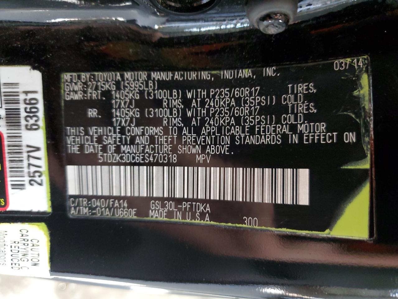 2014 Toyota Sienna - Image 14