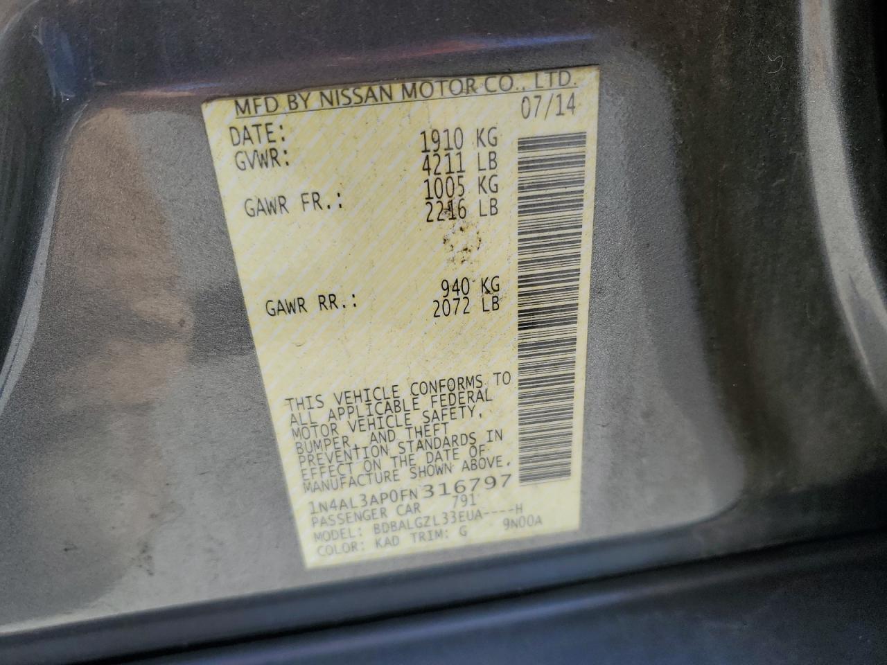 2015 Nissan Altima - Image 12