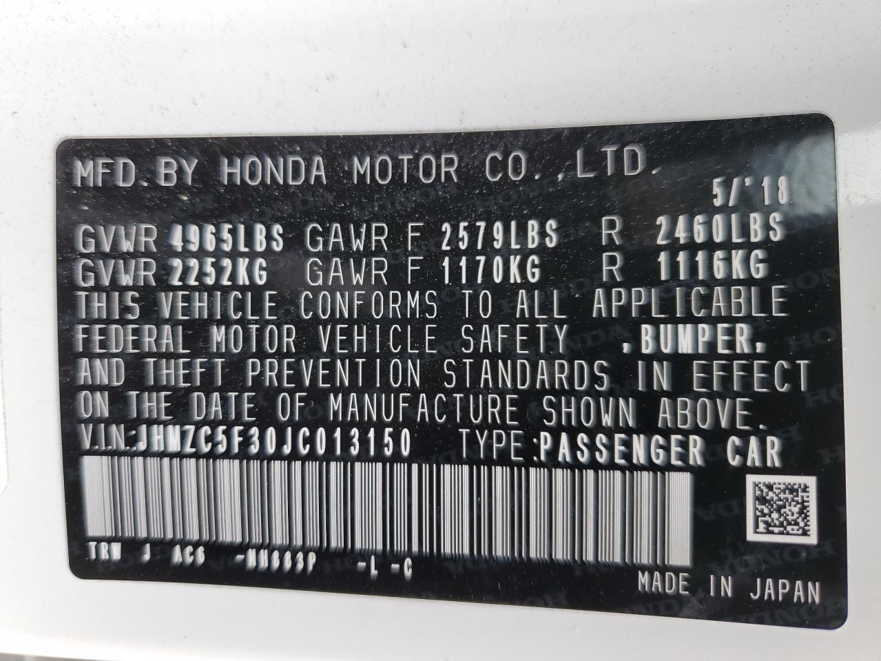 2018 Honda Clarity - Image 14