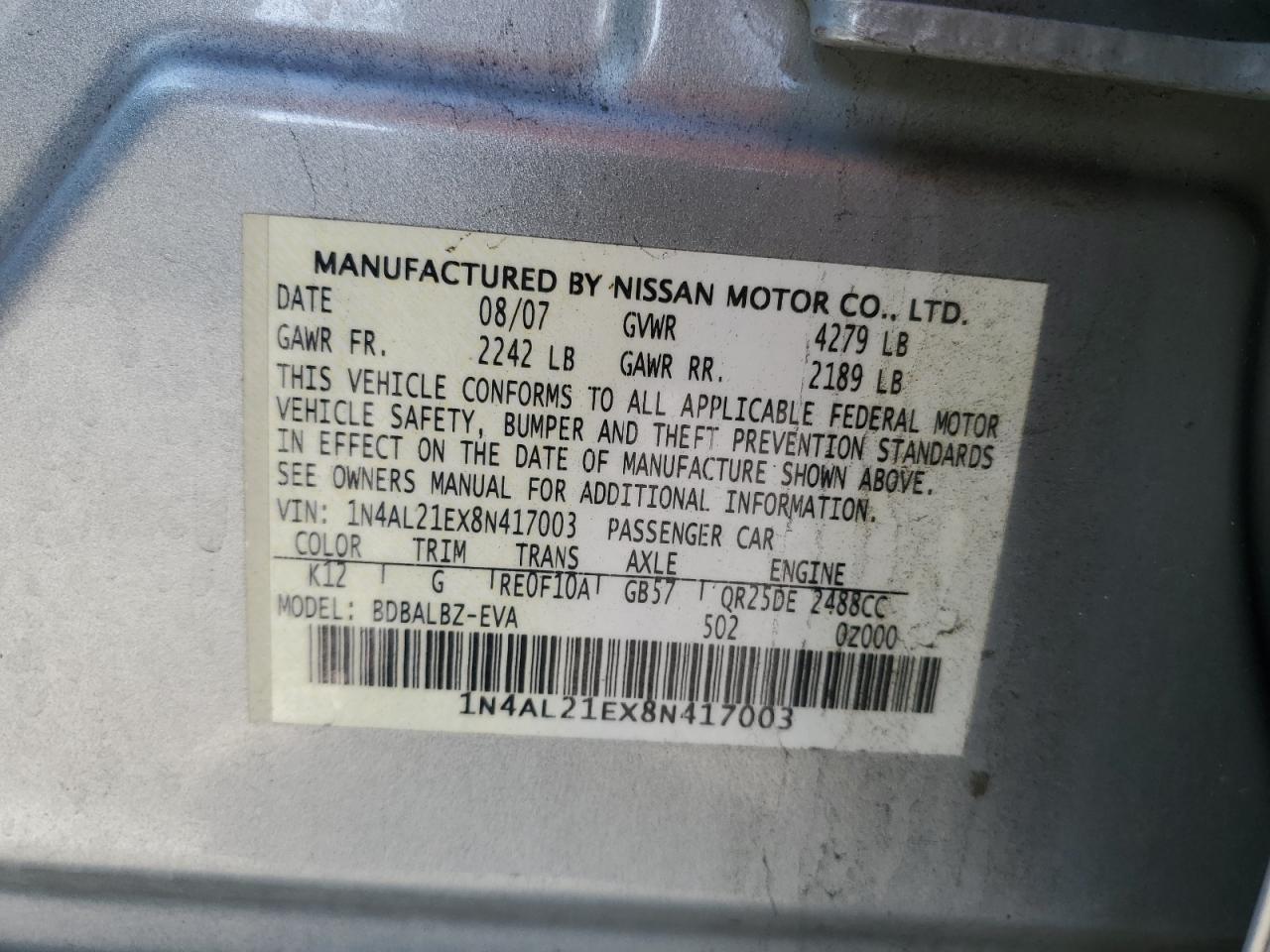 2008 Nissan Altima - Image 14